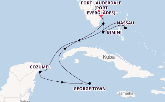 Karibik ab Fort Lauderdale (Port Everglades), USA auf der Celebrity Beyond