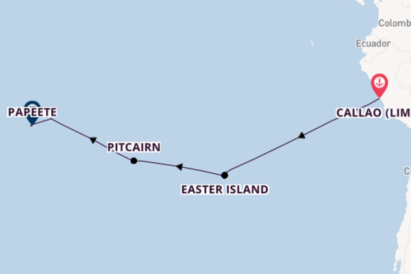 Azamara Onward 17  Callao (Lima)-Papeete