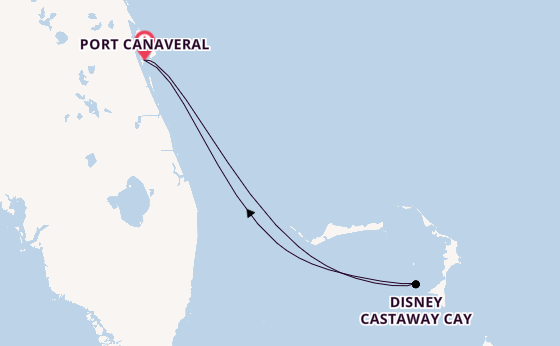 Karibik ab Port Canaveral, USA auf der Disney Fantasy