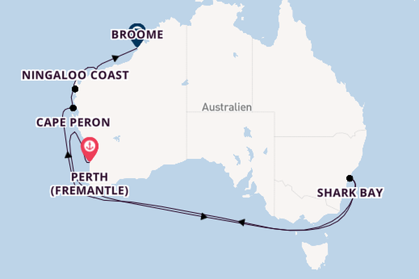 Australien ab Perth (Fremantle), Australien auf der Le Soléal