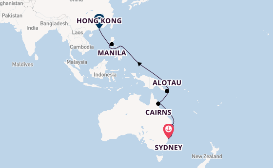 Sydney to Hong Kong with Stays