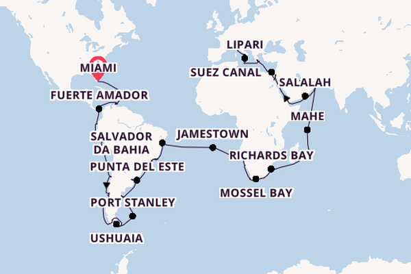 Transatlantic from Miami, Florida, USA with the Silver Shadow