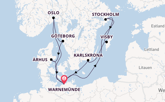 Norwegen ab Warnemünde auf AIDAmar
