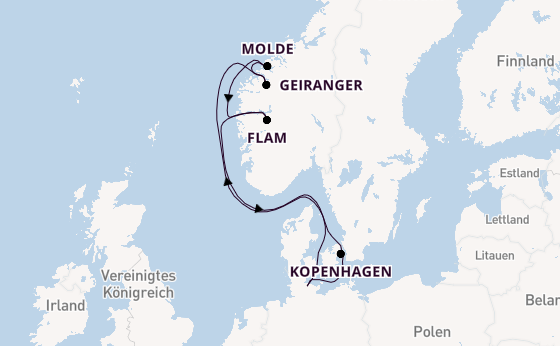 MSC Euribia - Nordische Höhepunkte ab Kiel