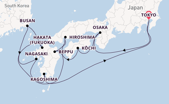 Japan from Tokyo, Japan with the Riviera