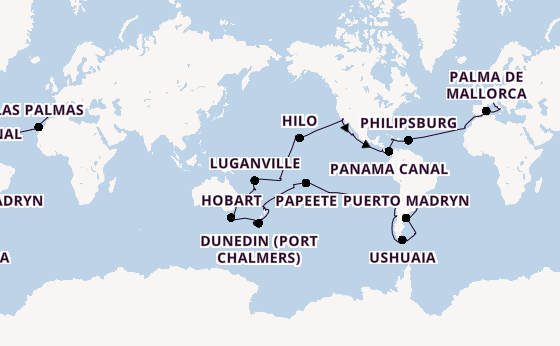 Round-the-World Trip from Buenos Aires, Argentina with the MSC Magnifica