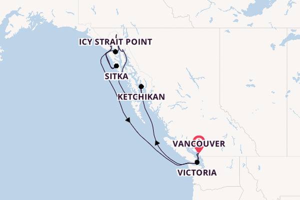 Alaska & West Canada from Vancouver, Canada with the Caribbean Princess