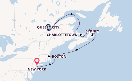 East Coast USA from New York with the Queen Mary 2
