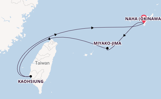 Japan from Naha (Okinawa), Japan with the Costa Serena