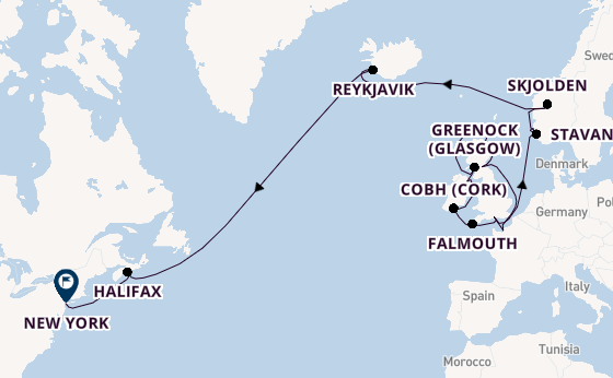trans-Atlantisch vanaf Southampton (Londen), Engeland met de Majestic Princess