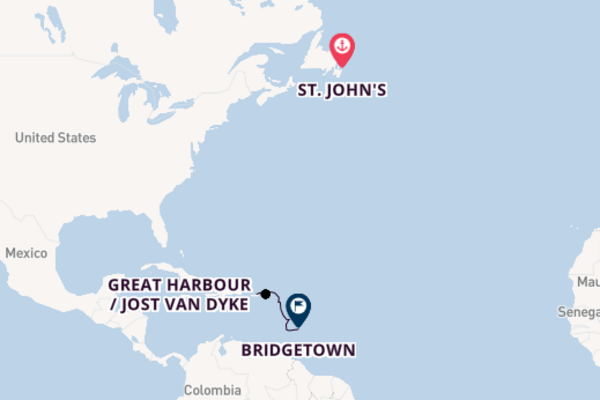 Cruising with the Seabourn Venture to Bridgetown from St. John's