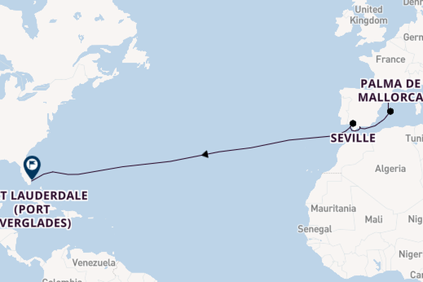 Transatlantic from Barcelona, Spain with the Legend of the Seas