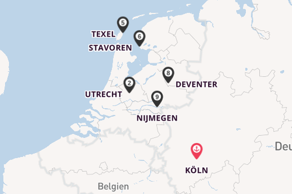 Ijssel ab Köln, Deutschland auf der DCS Amethyst 2