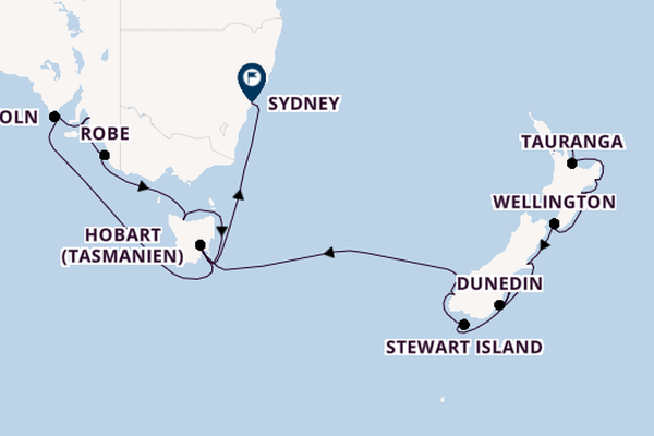 Australien und Neuseeland ab Auckland, Neuseeland auf der Silver Moon