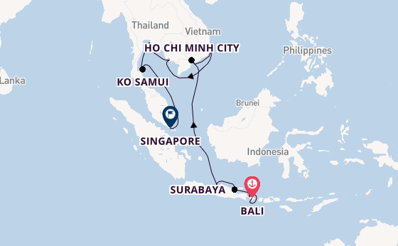 South East Asia from Bali, Indonesia with the Riviera