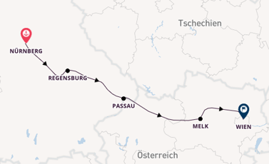 Donau ab Nürnberg, Deutschland auf der Amadeus Star