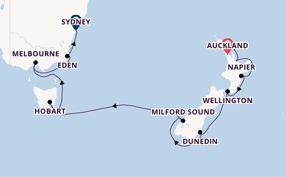 Australië en Nieuw-Zeeland vanaf Auckland, Nieuw-Zeeland met de Azamara Pursuit