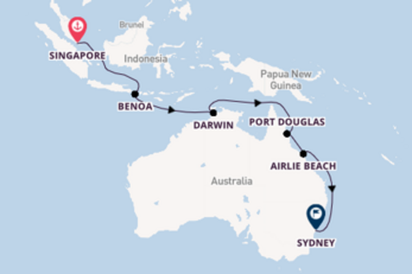 Australia from Singapore, Singapore with the Celebrity Solstice