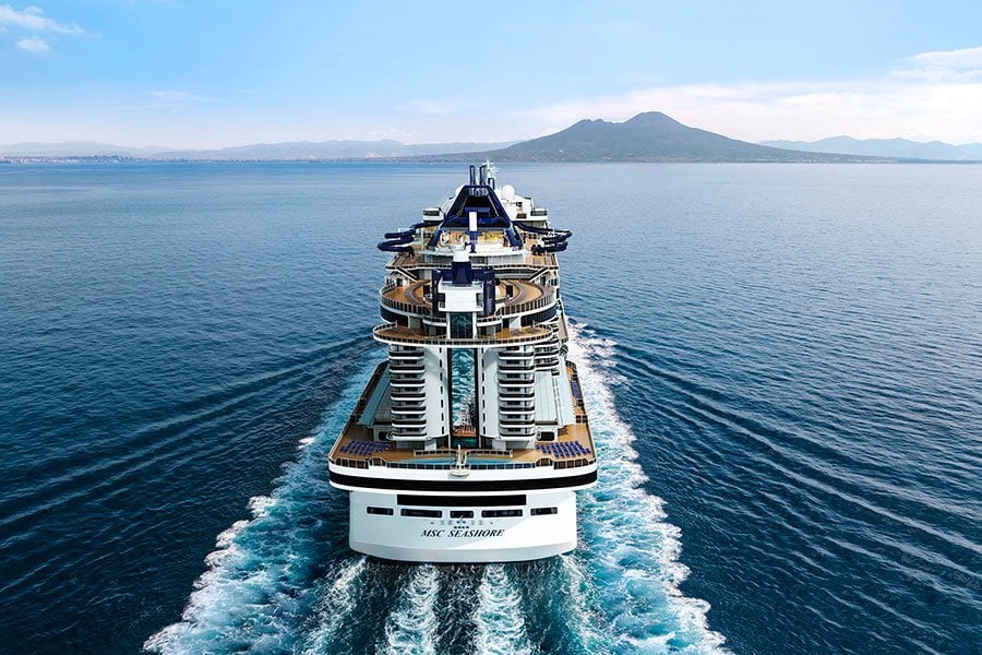 at sea