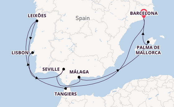 Western Mediterranean from Barcelona, Spain with the Celebrity Equinox