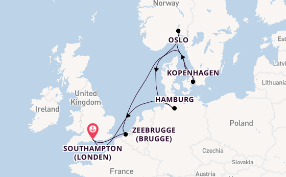 Engeland vanaf Southampton (Londen), Engeland met de Freedom of the Seas