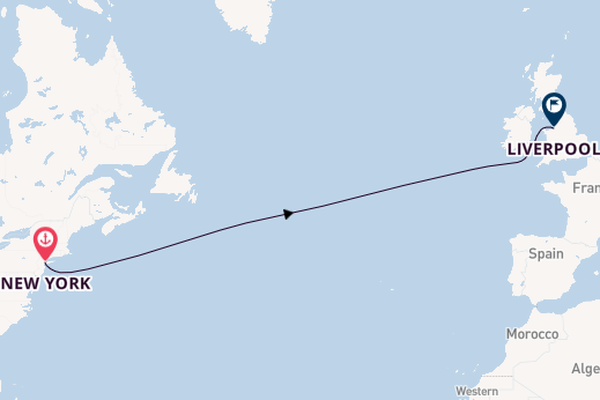 Transatlantic from New York with the Queen Mary 2