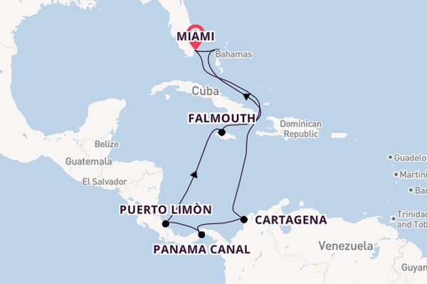 Central America from Miami, Florida, USA with the Norwegian Gem