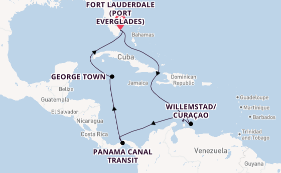 Caribbean from Fort Lauderdale (Port Everglades), Florida, USA with the Celebrity Ascent