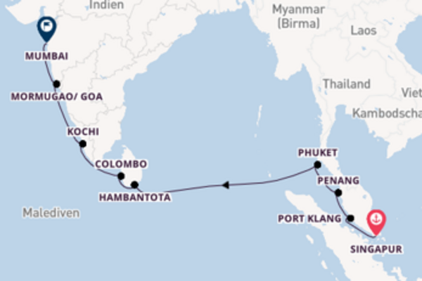 Südostasien & die Geheimnisse Indiens
