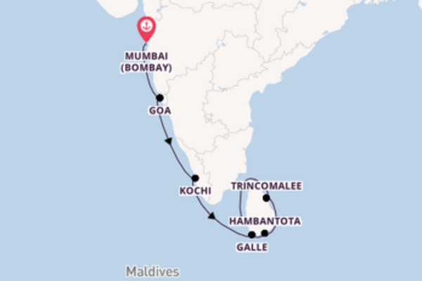 12 day cruise with the Le Laperouse  to Colombo