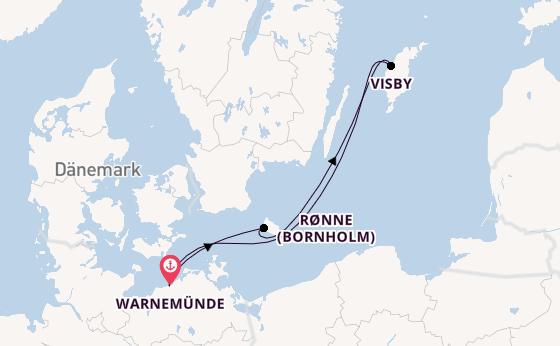 Ostsee ab Warnemünde auf der Mein Schiff 7