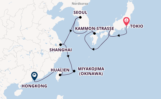 Ostasien ab Tokio, Japan auf der Seabourn Encore