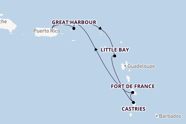 Karibik ab San Juan, Puerto Rico auf der Silver Shadow