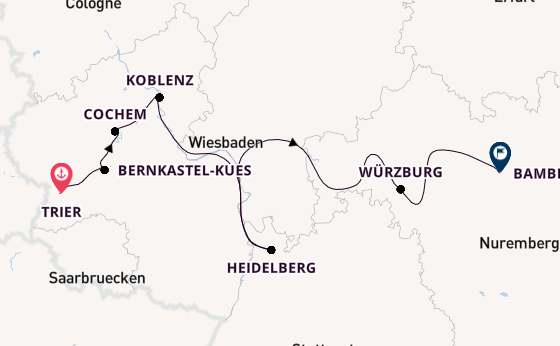 Moselle River, Europe from Trier, Germany with the Viking Idi