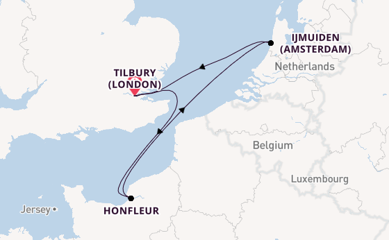 Charming voyage from Tilbury (London) with Ambassador Cruise Line