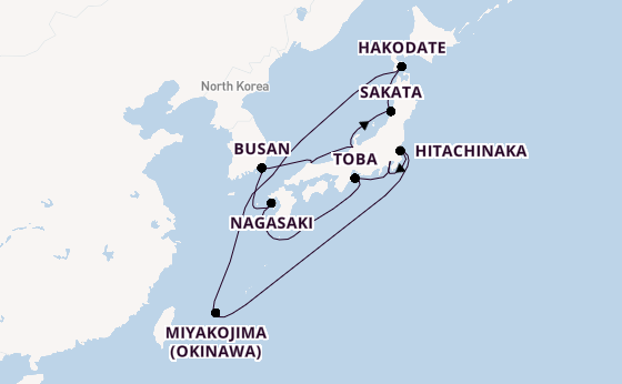 Japan from Tokyo, Japan with the Sapphire Princess
