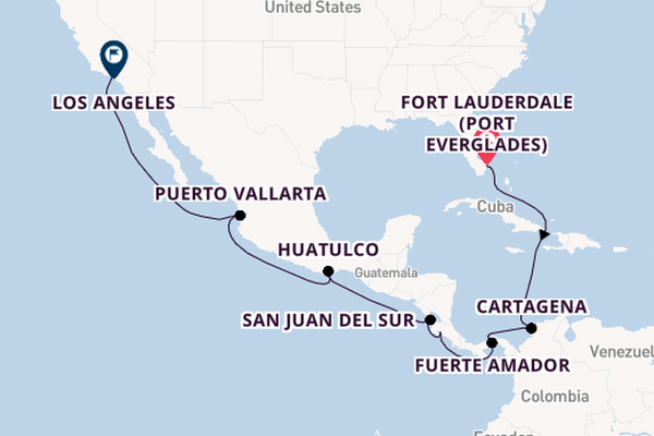 Central America from Fort Lauderdale (Port Everglades), Florida with the Island Princess