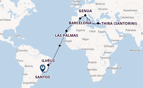 trans-Atlantisch vanaf Civitavecchia (Rome), Italië met de MSC Divina
