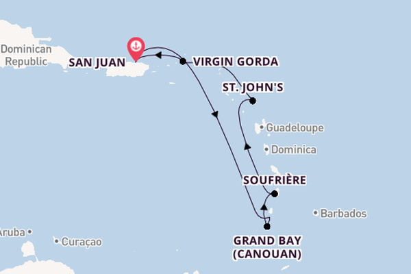 Caribbean from San Juan, Puerto Rico with the Ilma