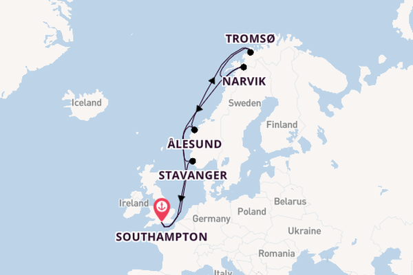 Norway from Southampton, England with the Queen Victoria