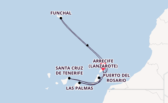 Kanarische Inseln ab Arrecife (Lanzarote), Spanien auf der MSC Fantasia