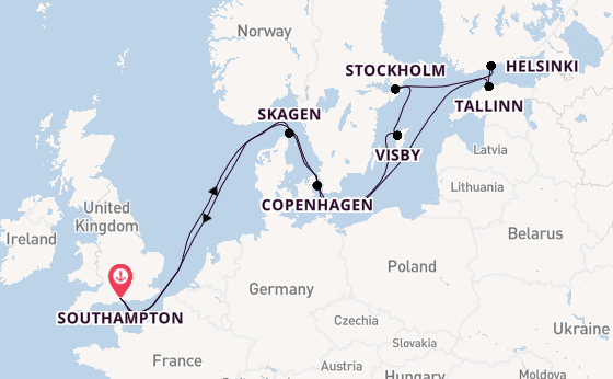 British Isles from Australia with the Celebrity Apex