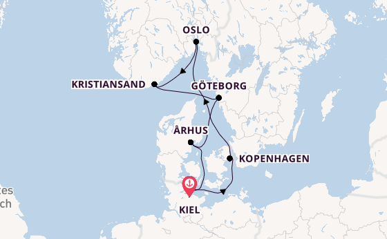 Norwegen ab Kiel, Deutschland auf AIDAprima