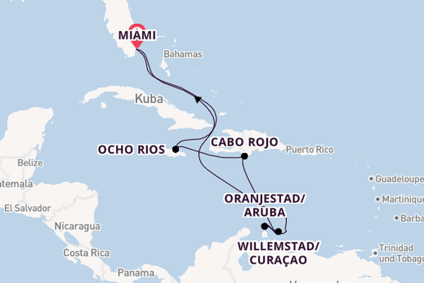 Karibik ab Miami, Florida, USA auf der MSC Poesia