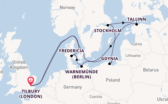 Expedition with Ambassador Cruise Line from Tilbury (London)