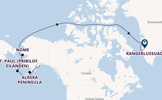 Alaska vanaf Seward, Alaska met de HANSEATIC spirit