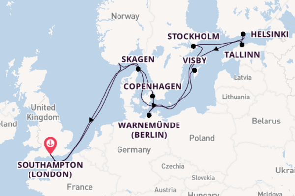 Sky Princess  15  Southampton (London)-Southampton (London)