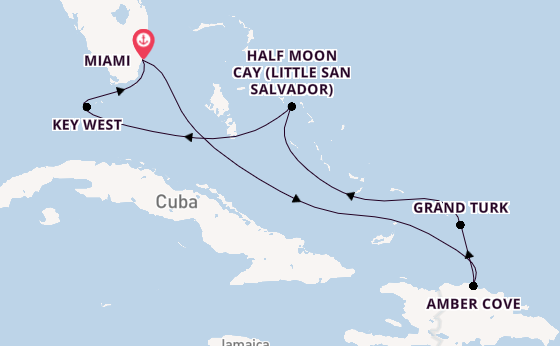 Caribbean from Miami, Florida with the Zuiderdam