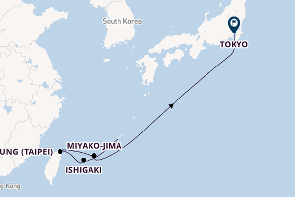 Japan from Naha (Okinawa), Japan with the MSC Bellissima
