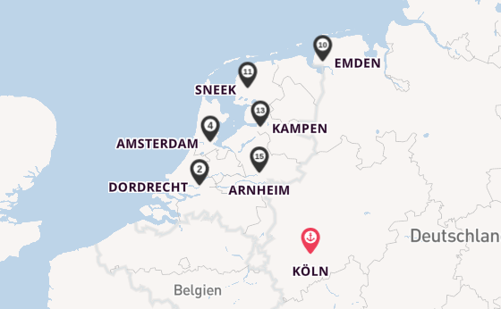 Ijssel ab Köln, Deutschland auf der Rhein Prinzessin
